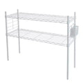 Organize It All Steel Etagere Adjustable Shelf White: 2-Shelf Vertical Bookshelf, Steel Frame, 36" Height, 12" Depth