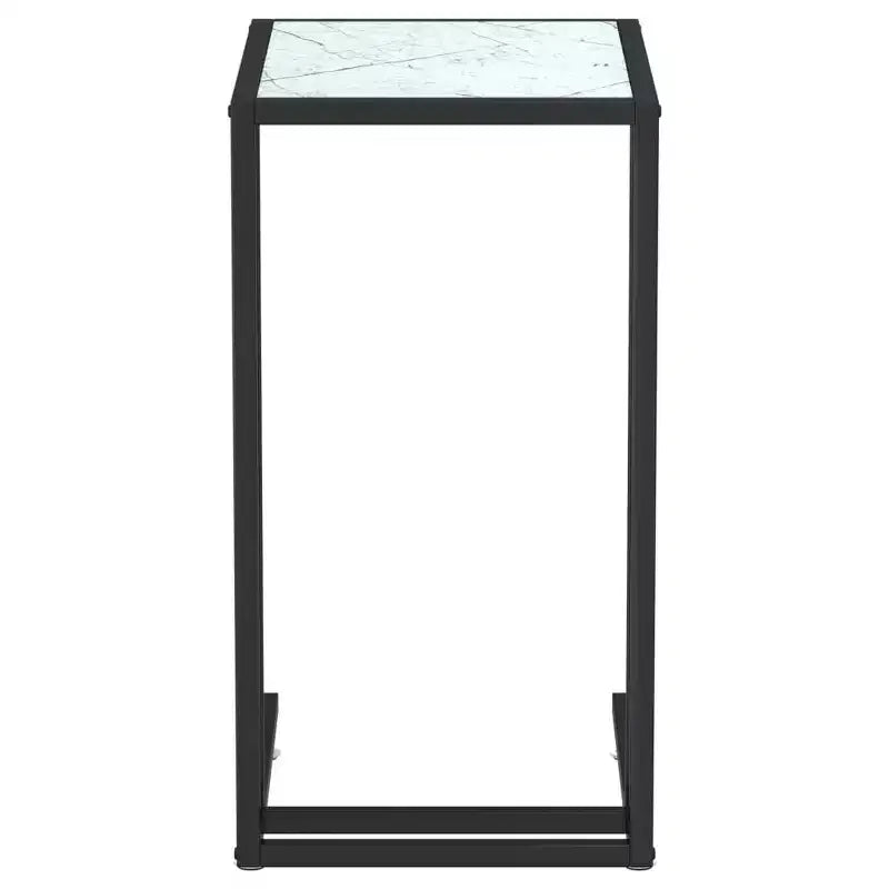 2-Shelf Steel Etagere Vertical Bookshelf, 36"H x 12"D, Adjustable Shelf, White