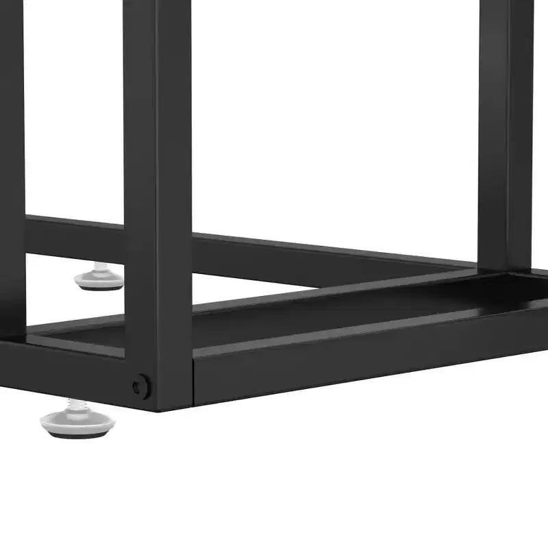 2-Shelf Steel Etagere Vertical Bookshelf, 36"H x 12"D, Adjustable Shelf, White