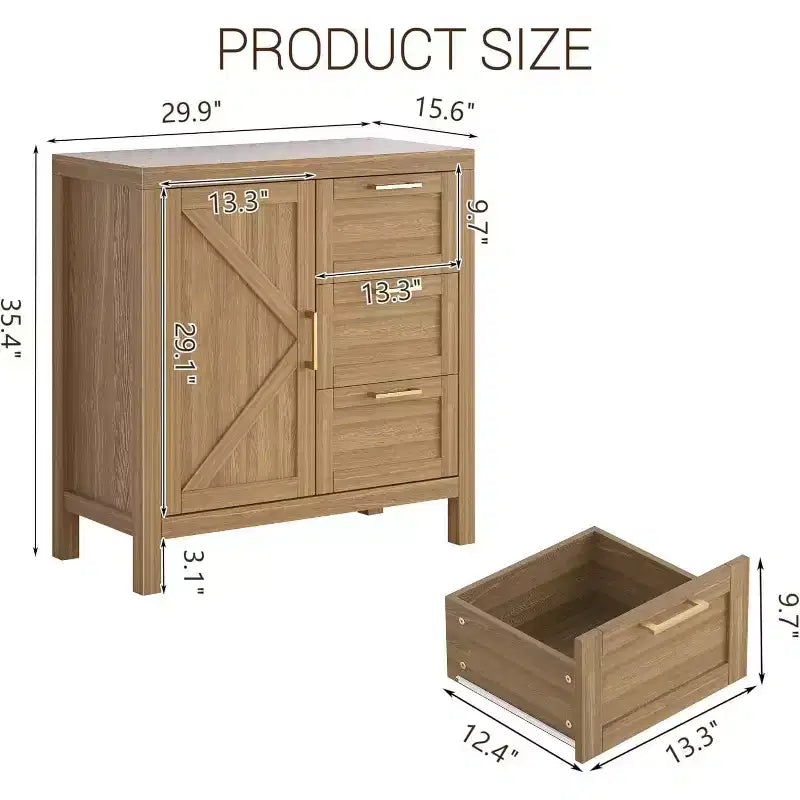 2-Tier Round Rustic Wood Coffee Table with Storage Shelf for Home & Small Spaces