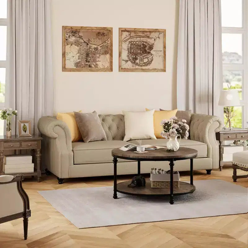 82" Gray Chenille Upholstered Recliner Sofa with 2 Accent Pillows