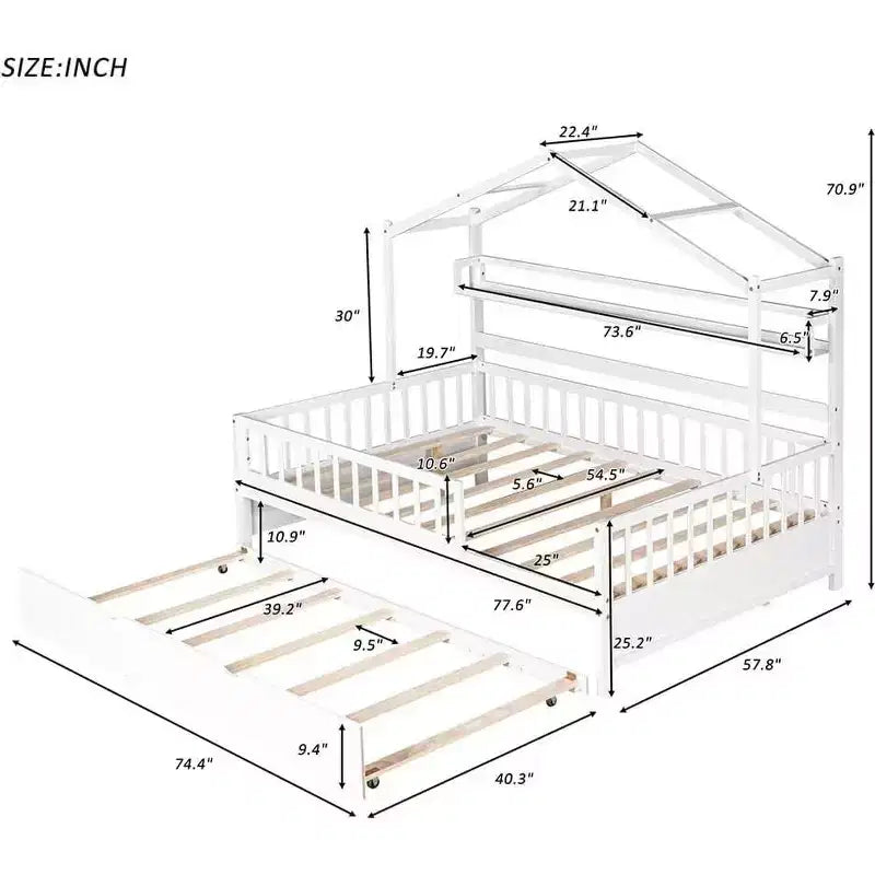 70.9"H x 17.72"W White Wood Composite Closet System with Storage Bins