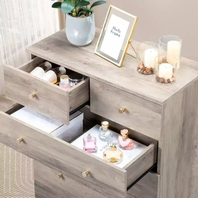 58" Sideboard Buffet Cabinet with Drawers and Adjustable Shelves