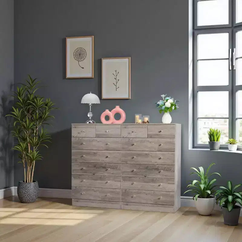 58" Sideboard Buffet Cabinet with Drawers and Adjustable Shelves