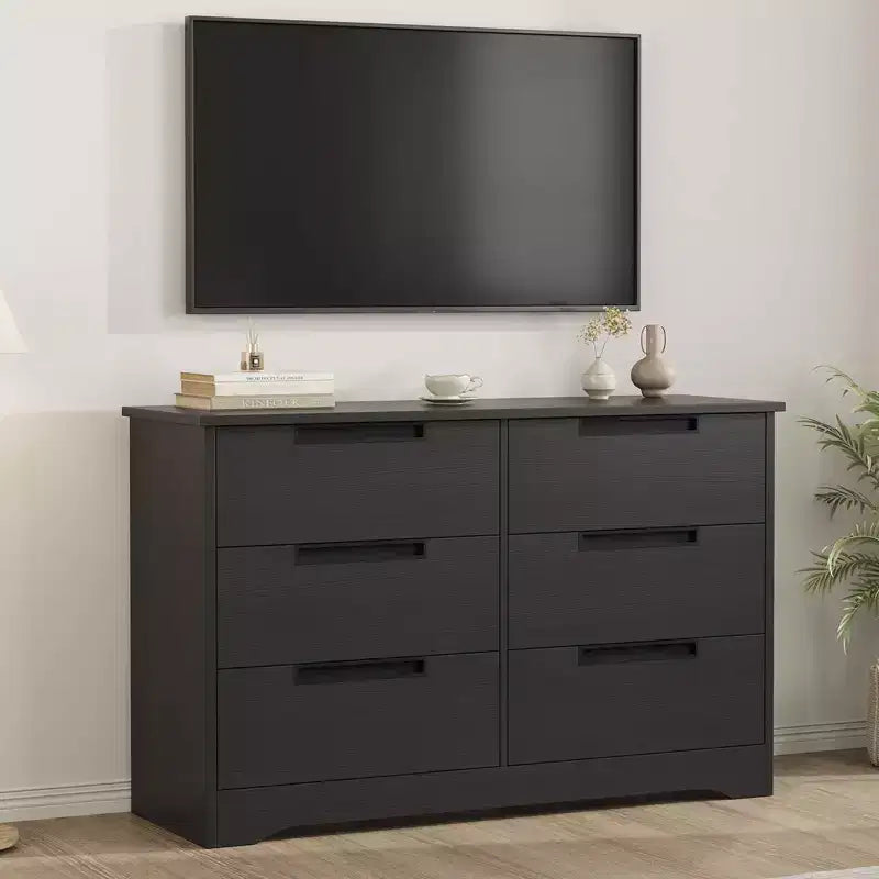 Queen Platform Bed with Headboard in Dusty Grey Oak