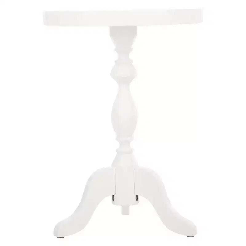 Lavish Home Round Pedestal Side Table, White