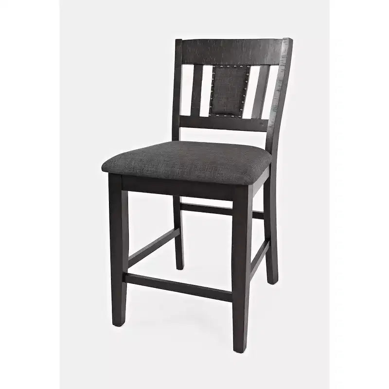 Jofran,Upholstered Slatback Counter Height Stool with Nailhead Trim (Set of 2)