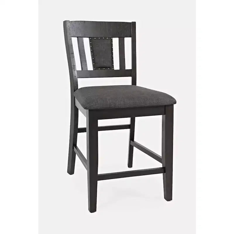 Jofran,Upholstered Slatback Counter Height Stool with Nailhead Trim (Set of 2)
