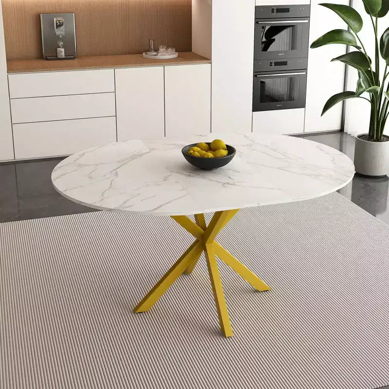 59" Modern Retractable Dining Table for 6, Folding Design with Carbon Steel Base