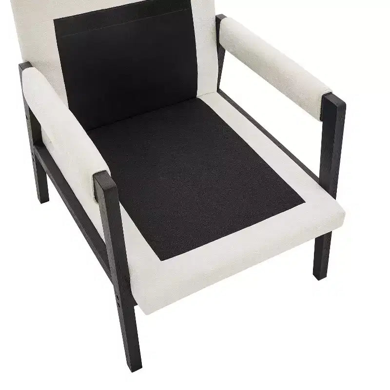 Mid-Century Modern Chenille Upholstered Accent Armchair for Living Room