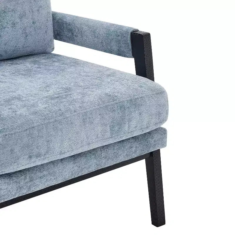 Mid-Century Modern Chenille Upholstered Accent Armchair for Living Room