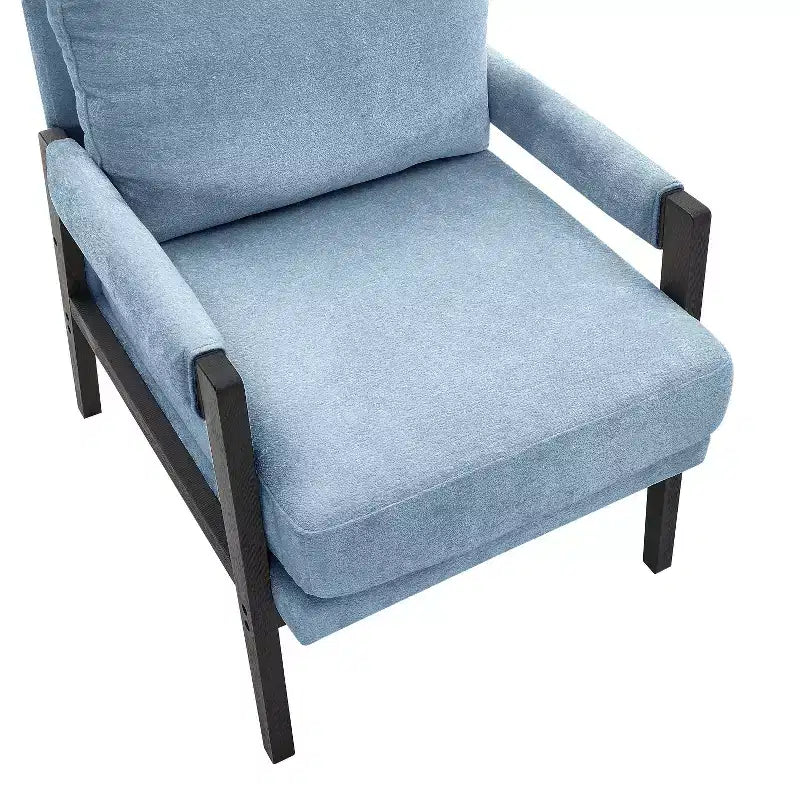 Mid-Century Modern Chenille Upholstered Accent Armchair for Living Room