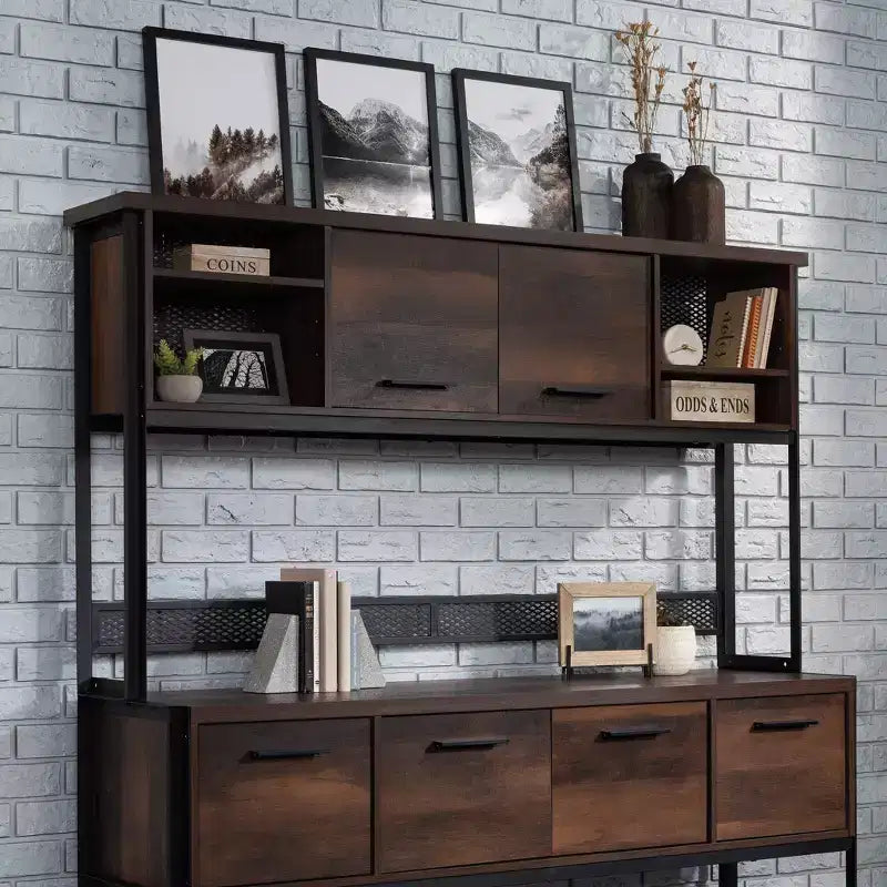 7-Drawer Gray Chest of Drawers, 25.98" Wide Particle Board Storage