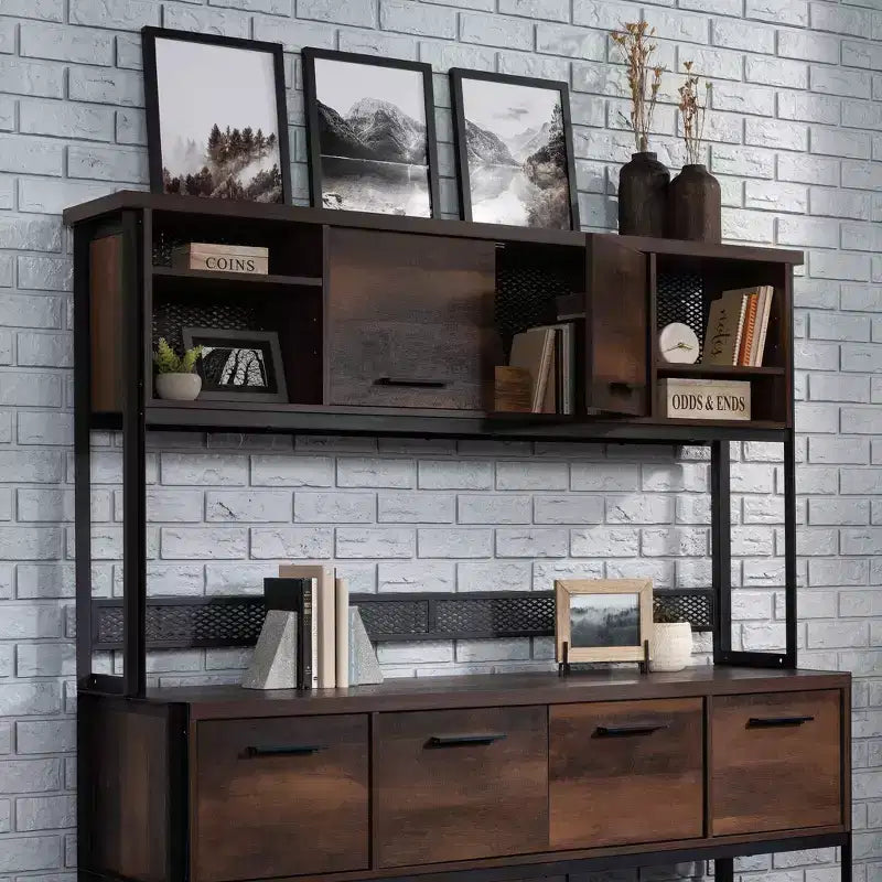 7-Drawer Gray Chest of Drawers, 25.98" Wide Particle Board Storage