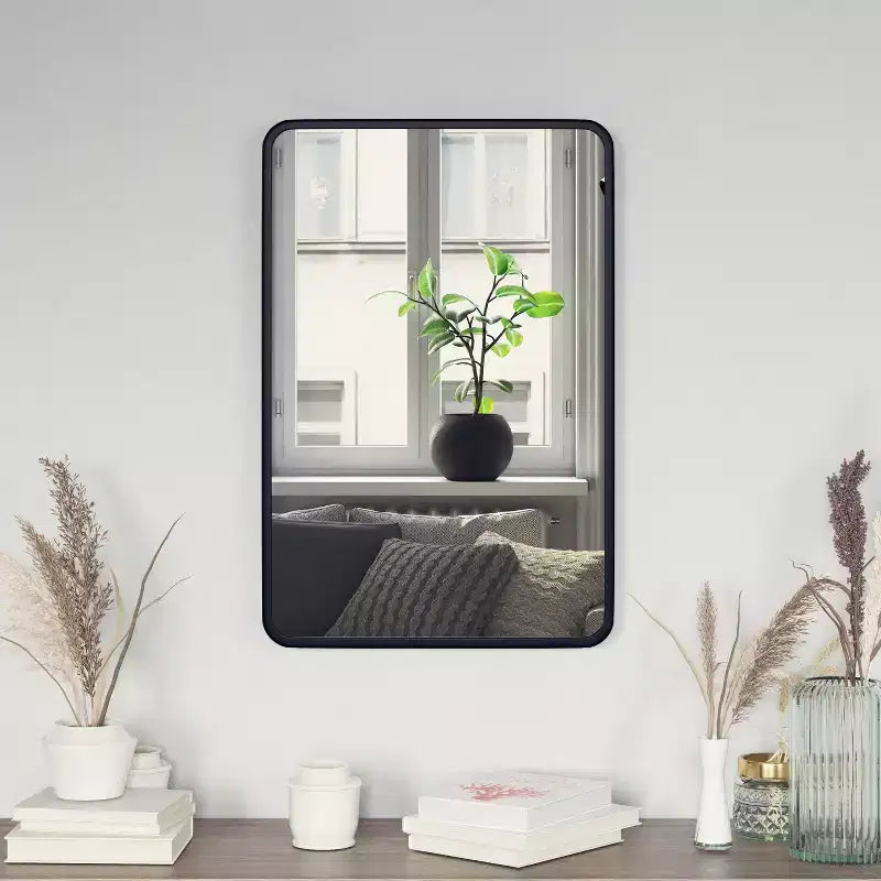 Modern Circular Glass Coffee Table with Wood Legs for Living Room, Office & Reception