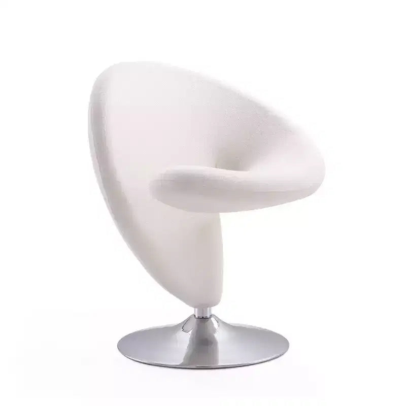 Set of 2 Curl Wool Blend Swivel Accent Chairs - Manhattan Comfort