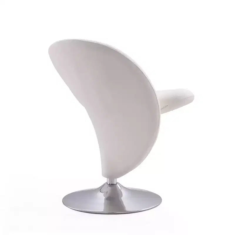 Set of 2 Curl Wool Blend Swivel Accent Chairs - Manhattan Comfort