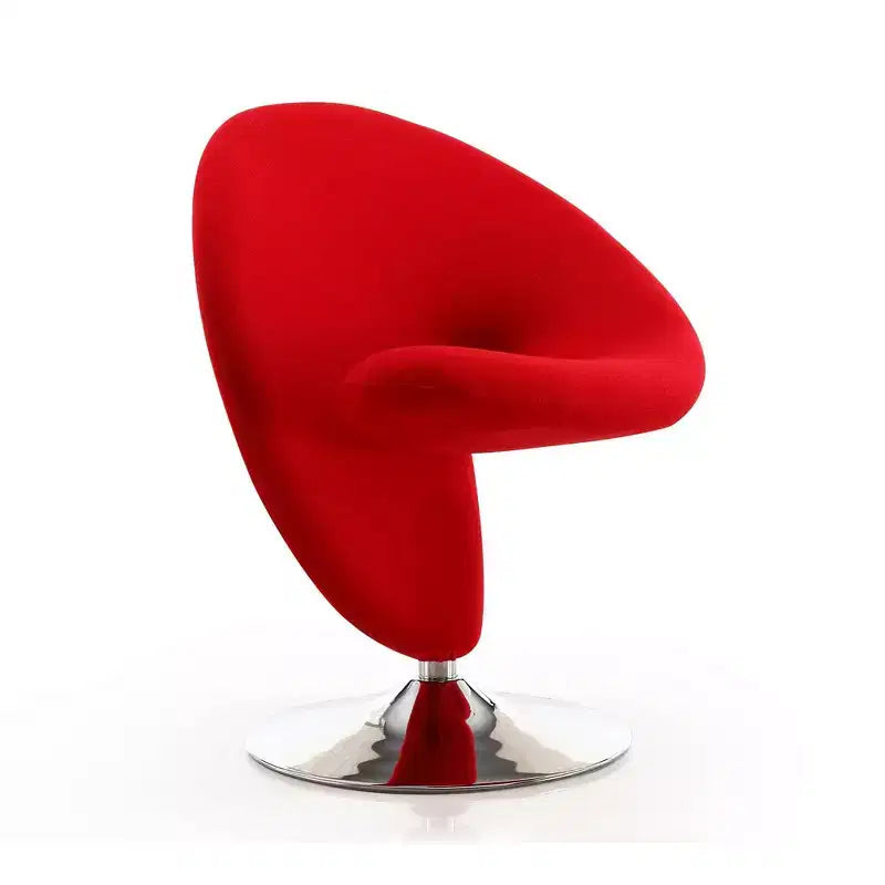 Set of 2 Curl Wool Blend Swivel Accent Chairs - Manhattan Comfort