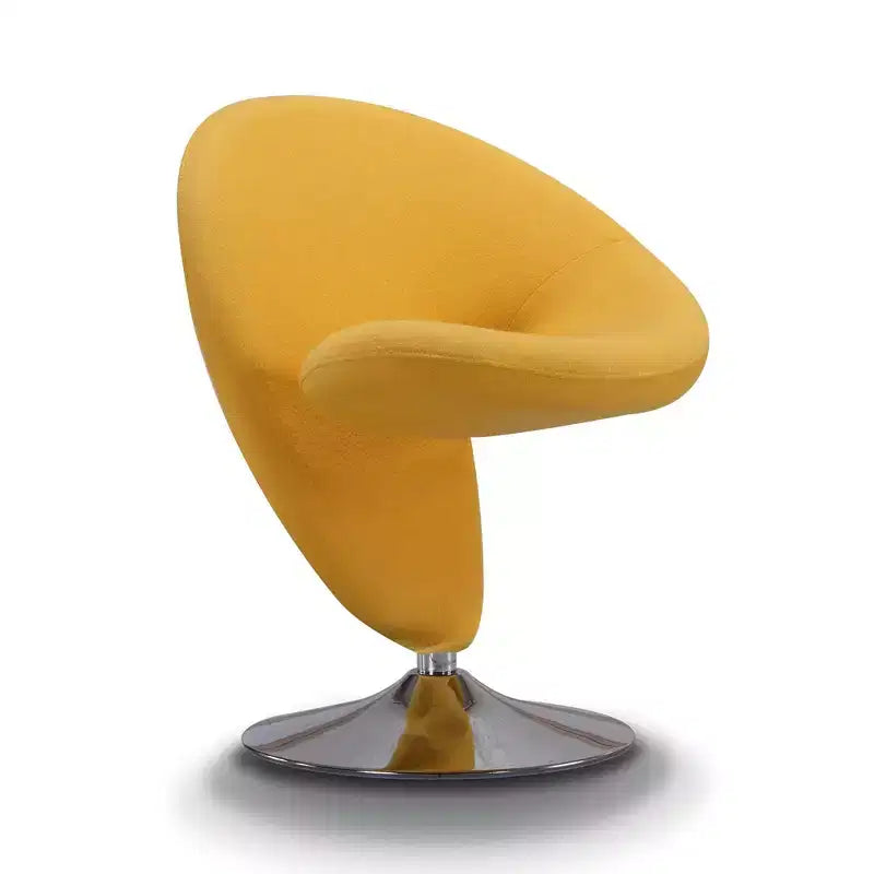 Set of 2 Curl Wool Blend Swivel Accent Chairs - Manhattan Comfort