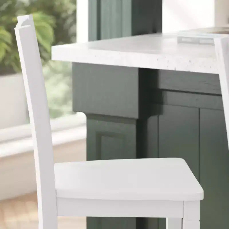 Counter Height Bar Stools with Backrest & Footrest, Upholstered Metal Barstools for Kitchen Island