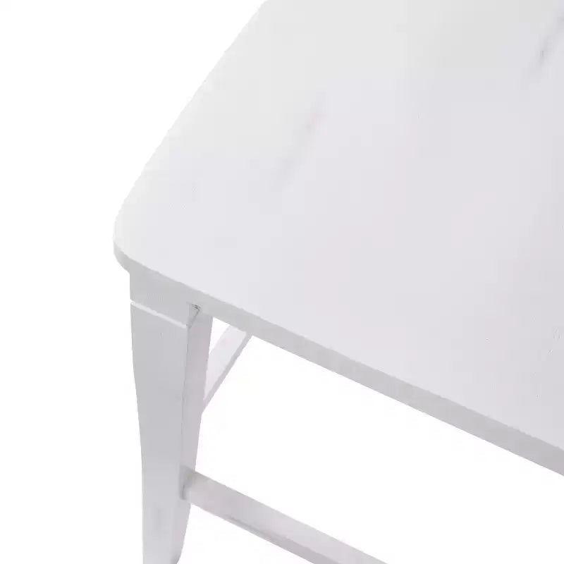 Counter Height Bar Stools with Backrest & Footrest, Upholstered Metal Barstools for Kitchen Island