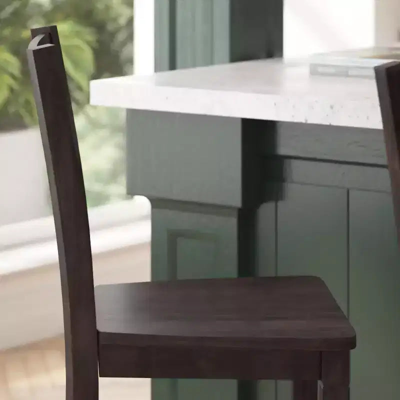 Counter Height Bar Stools with Backrest & Footrest, Upholstered Metal Barstools for Kitchen Island