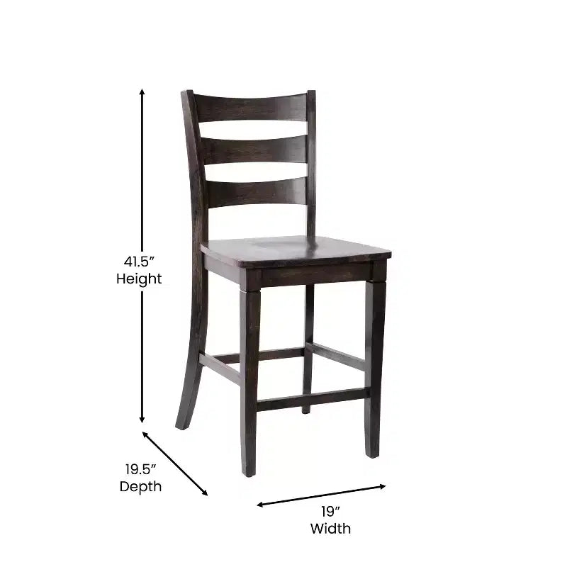 Counter Height Bar Stools with Backrest & Footrest, Upholstered Metal Barstools for Kitchen Island