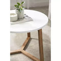 Mid-Century Modern Rectangular Dining Table, Walnut & Black, MDF & Rubberwood, Seats 4